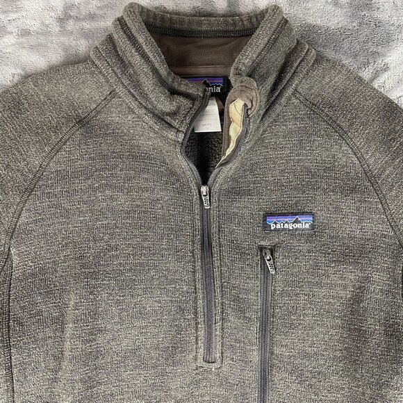 Mens PATAGONIA Brown 1/4 Zip Pullover Fleece Better Sweater Medium - Picture 3 of 6